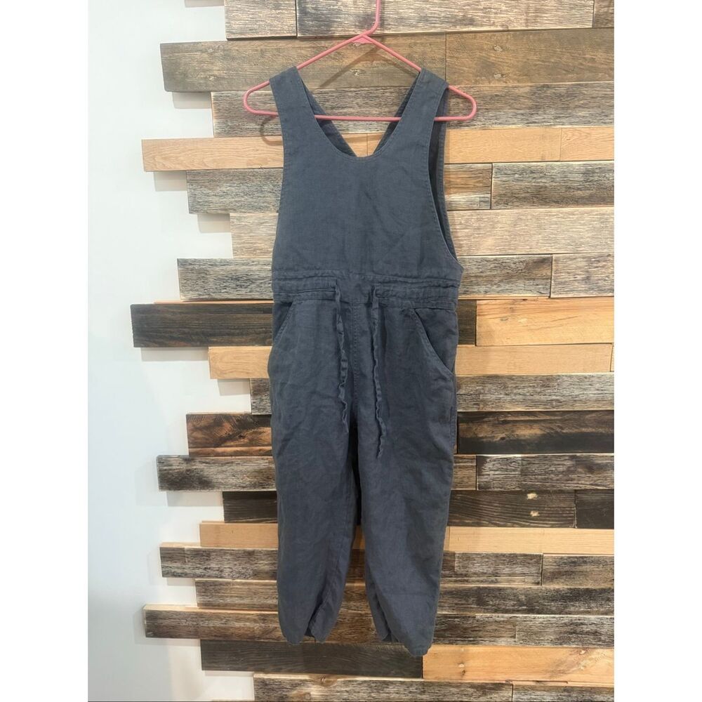 NotPerfectLinen linen oversized boho relaxed fit jumpsuit size XS